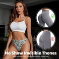 thumbnail image 4 of Thongs for Women - Gray Marble pattern No Show Seamless Womens Thongs Underwear, Soft Stretch G String Thongs for Women,Cuteness Ladies Thong Bikini Panties Briefs, 4 of 5