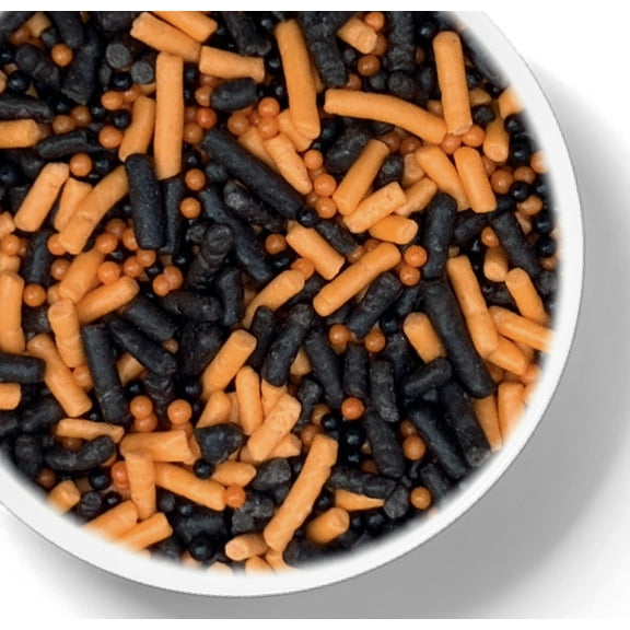 Halloween Sprinkles | Black and Orange Halloween Jimmies Nonpareils | Halloween Cakes Cupcake s Cookies 4 oz