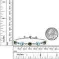 thumbnail image 6 of Gem Stone King 925 Sterling Silver Tourmaline Green Mystic Topaz and Blue Zircon Bracelet for Women | 4.90 Cttw | Gemstone November Birthstone | Oval 7X5MM | Fully Adjustable 9 inch, 6 of 6