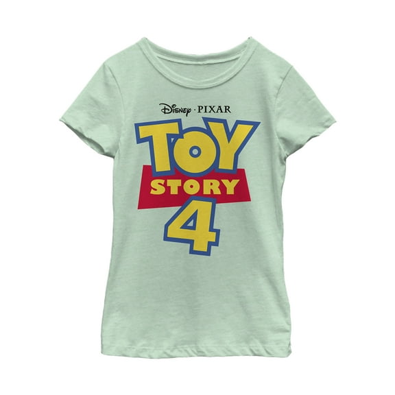 Girl's Toy Story Bold Logo Graphic Tee Mint Medium