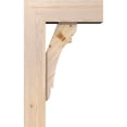 thumbnail image 3 of Ekena Millwork 7 1/2"W x 20"D x 32"H Olympic Block Smooth Bracket w/ Offset Brace, Douglas Fir, 3 of 25