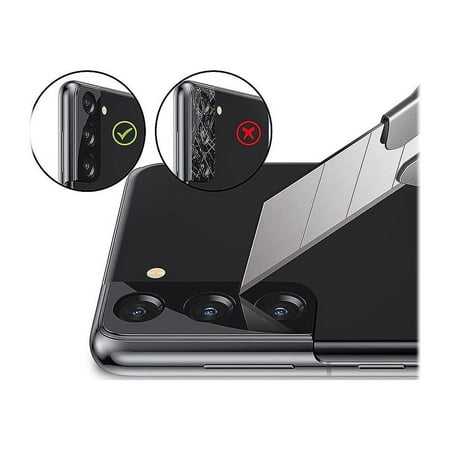 SaharaCase - ZeroDamage Camera Lens Protector for Samsung Galaxy S21 FE 5G (2-Pack) - Clear/Black