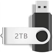 USB Flash Drive 2TB, Portable Thumb Drives 2TB: USB Memory Stick, Ultra Large Storage USB Drive, High-Speed 2TB Jump Drive, 2000GB Swivel Zip Drive for PC/Laptop (Black)