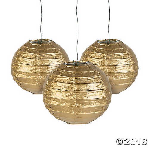 Mini Gold Hanging Paper Lanterns Walmart Com Walmart Com