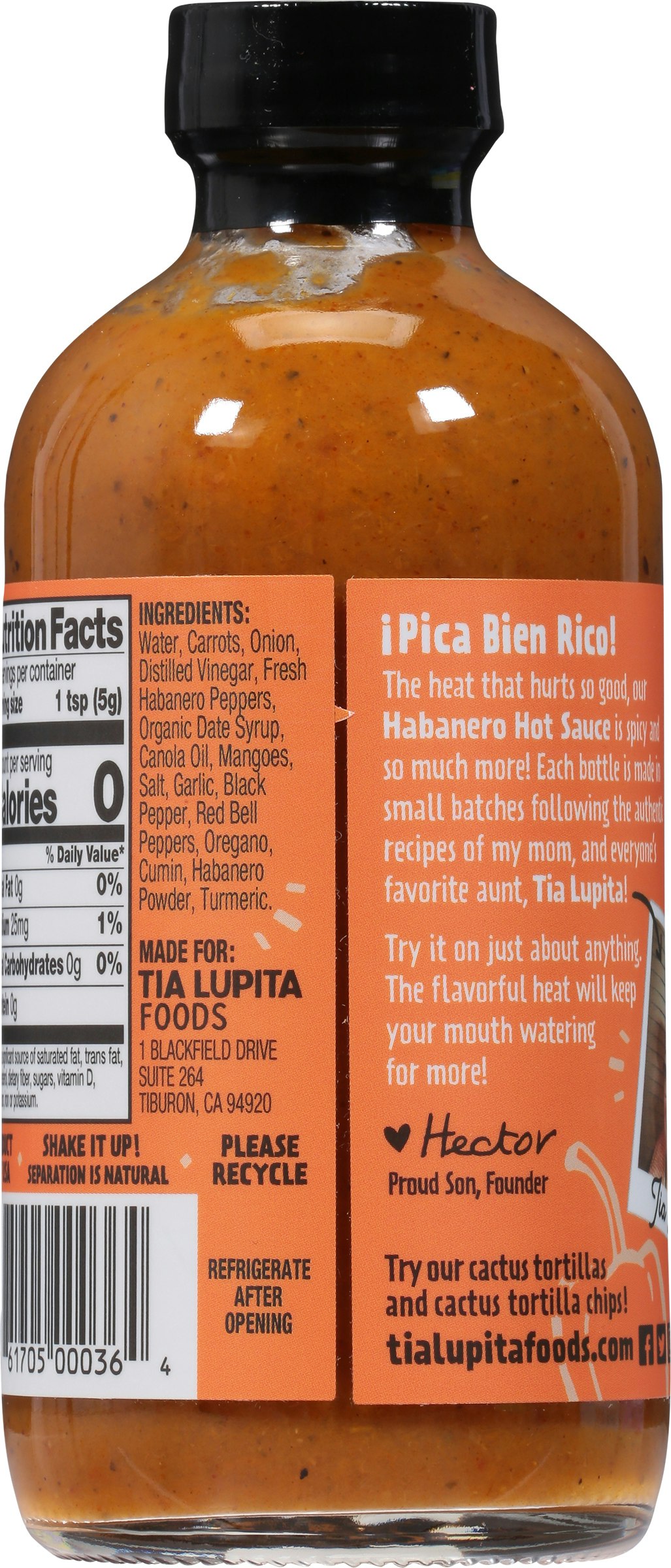 Tia Lupita Habanero Hot Sauce 8 oz (Pack of 12)