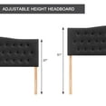 thumbnail image 5 of Weture Tufted Upholstered Headboard King Size, Adjustable Height, Black, 5 of 7