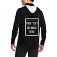 thumbnail image 6 of FAVIPT Sun Protection Shirts for Men with Hoodie Printing Long Sleeve Shirts Lightweight Rash Guard Shirts Outdoor Hiking UPF 50+ Outwear with Mask Black,XXL, 6 of 7
