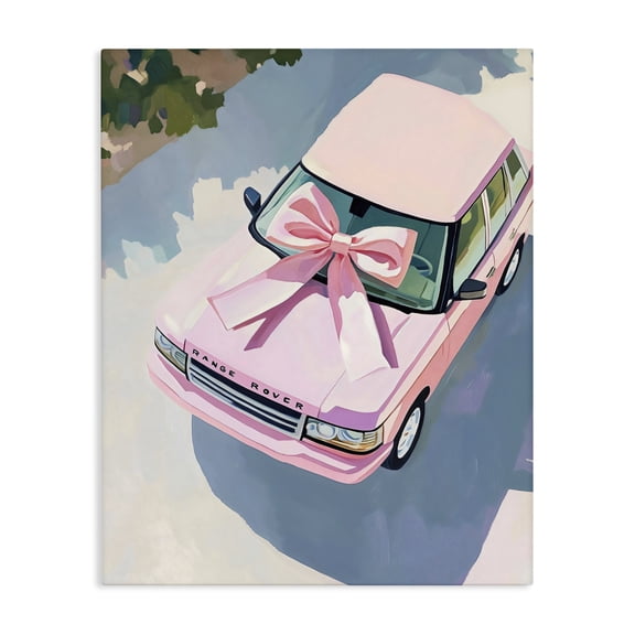 Stupell Industries Modern Pink Luxury Rover with Ribbon Canvas Art, 16 x 20, by The Prints Vibe