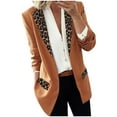 thumbnail image 2 of Trendy Leopard Print Blazers for Women Long Sleeve Lapel Jackets with Pockets Fashion Graphic Semi formal Suits, 2 of 4