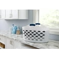 thumbnail image 6 of Rubbermaid Rectangular Plastic Laundry Basket with Carrying Handles, White, 6 of 10