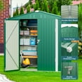 Lofka Aluminium Metal Garden Shed, 6ft x 4ft With Large Storage