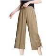 thumbnail image 2 of Bogo Cotton Linen Pants Women Xxl Baggy Women'S Black Casual Work Pants Pants For Women High Waist Stretchy Sweatpants Women Plus Size With Pockets Plus Size Jean Trousers For Curvy Women, 2 of 6