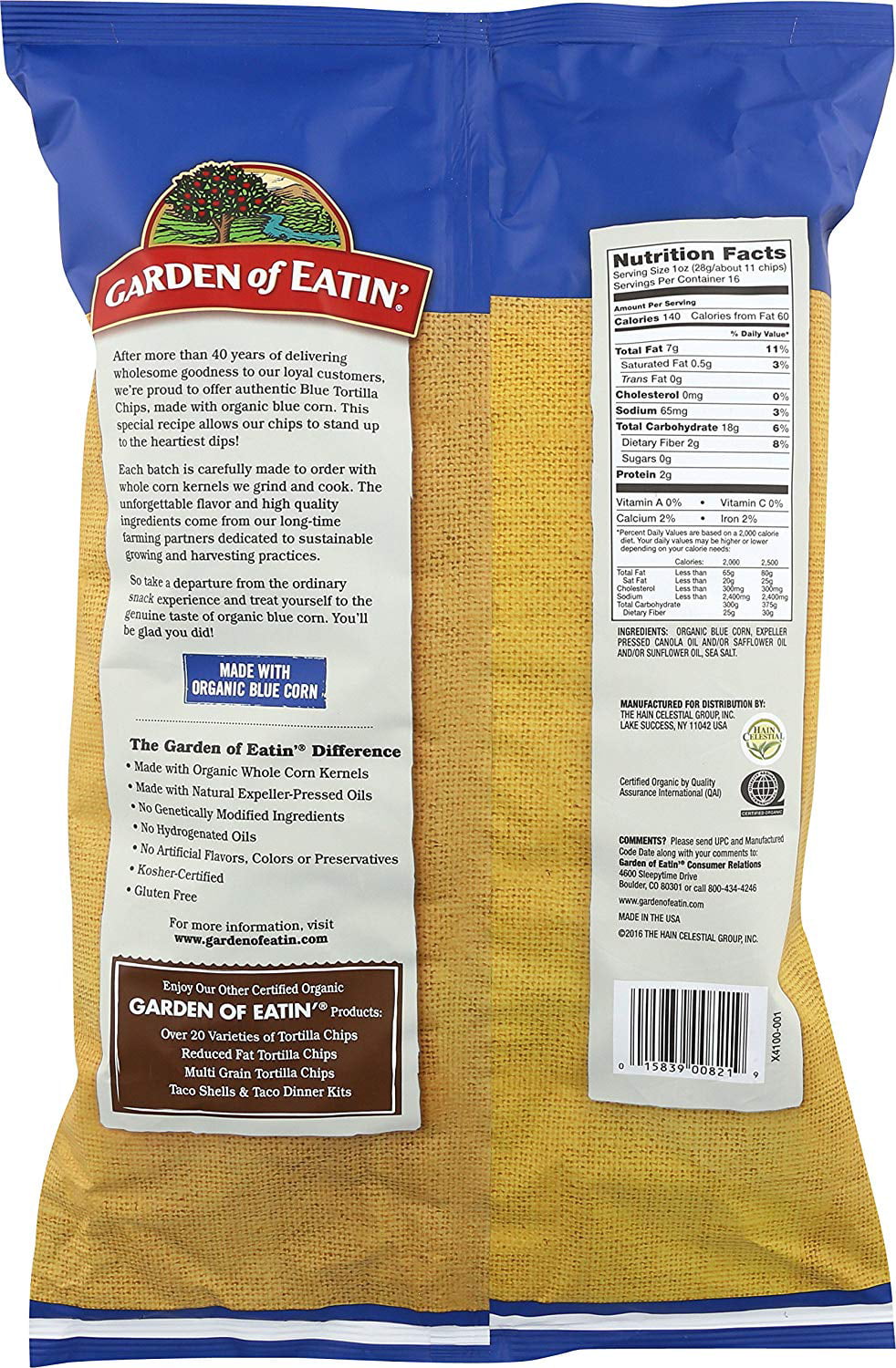 Garden Of Eatin Nutrition Facts Runners High Nutrition