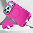thumbnail image 5 of I-HONVA Compatible with iPhone 17 Pro Max Magnetic Case,3-Layer Drop Protection Anti-Slip Bumper Rugged Shockproof Dustproof Protection 6.9 inch Phone Case,Rose Teal, 5 of 7