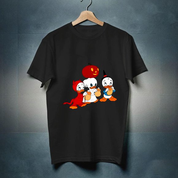 Halloween Shirt Featuring Cartoon Birds Triplets Gift Ideas for Men and Women Perfect for Theme Park Visits-TH3477
