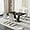 Black Table with 4 Light Gray Chairs with Golden leg, variant on Sumdeal 63" Morden Faux Marble Dining Room Table Sets for 6,Kitchen Dining Table Set for 6,Modern Dining Table and Chairs Ideal,Light Grey ,Set of 6