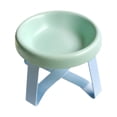 thumbnail image 1 of Cuenco para gatos con soporte, cuenco de cerámica para perros, para cachorros, gatitos, razas pequeñas y medianas Verde, 1 of 8