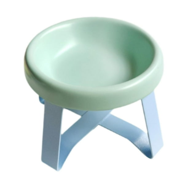 Comedero elevado para perros con soporte para proteger el cuello y dispensador de agua. Verde