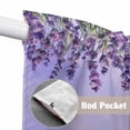 thumbnail image 4 of Purple Lavender Swag Curtains for Kitchen/Bedroom/Living Room, Spring Watercolor Wild Flowers Plant Scalloped Curtains 63 Inch Long, Window Swag Topper Curtains Valances 2 Panels Set 36"x63", 4 of 8