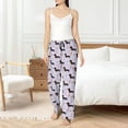thumbnail image 5 of Uemuo Dachshund Dog Puppy Pattern Women's Wide Leg Palazzo Lounge Pants with Pockets Light Weight Loose Comfy Casual Pajama Pants-X-Large, 5 of 9