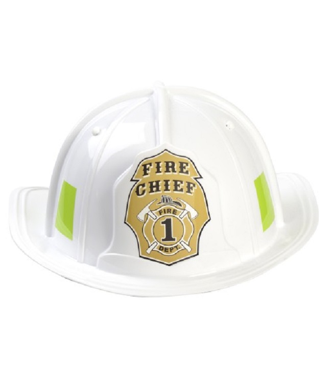 White Firefighter Helmet Halloween 
