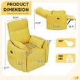 thumbnail image 7 of Furmax 360° Swivel Recliner Power Massage Rocker Chair Adult Glider Rocker with 2 Comfy Pillows for Nursery,Corduroy Yellow, 7 of 7