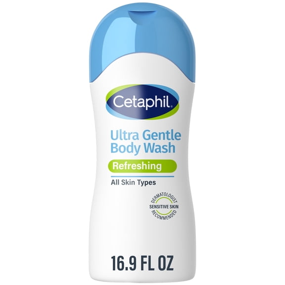 Cetaphil Ultra Gentle Body Wash, Refreshing Scent, 16.9 Ounce