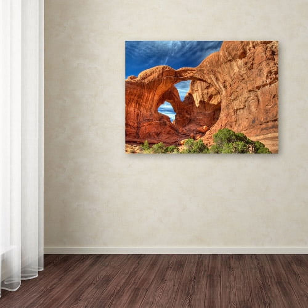 Trademark Fine Art "Double Arch" Canvas Art by Pierre Leclerc
