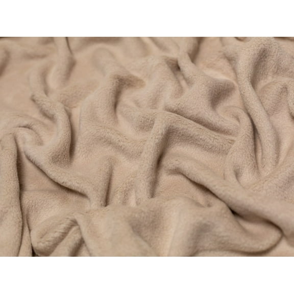 Minerva Sheepskin Cotton Fleece Fabric Flax - per yard