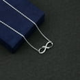 thumbnail image 5 of Rosec Jewels Lab Created Diamond Infinity Necklace for Women - EF-VS Grade - Ready to Gift for Valentines, 14K White Gold, 5 of 8