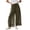 Army Green, variant on Tqcoqu Women's High Waisted Wide Leg Cropped Lace Hem Pants, Drawstring Casual Lightweight Trousers with Pockets