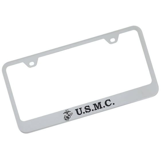Au-TOMOTIVE GOLD U.S.M.C. Initials Laser Etched Frame - Mirrored
