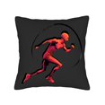 thumbnail image 4 of Set of 2 Throw Pillow Covers 18x18in - Dynamic Runner Design in Red & Orange Perfect for Couch Bed or Car Decor, 4 of 8