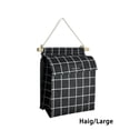 thumbnail image 2 of Matsuzay Organizador de bolsas de almacenamiento, bolsas colgantes, artículos diversos, bolsillos multifunción, soporte de papel, bonitos Juegos de accesorios de baño rejilla negra Talla grande, 2 of 6