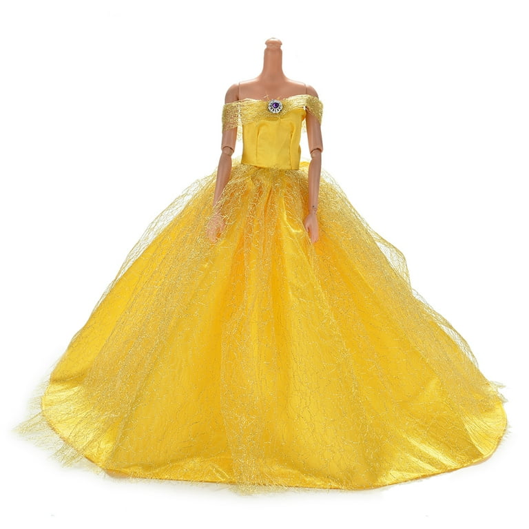 JETTINGBUY Barbies Doll Beautiful Trailing Skirt Wedding Dress
