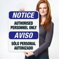 thumbnail image 2 of Bilingual Authorized Personnel Only Sign, OSHA Sign, 18x24 Reflective Aluminum EGP, 2 of 8
