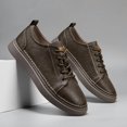 thumbnail image 4 of Men's Low-Top Lace-Up Casual Sneakers Flat Sole Stitched Detail Comfort Walking Shoes for Daily Commute, 4 of 6