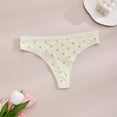 thumbnail image 2 of GEWSEY Women's Triple Twist Mesh G Thong Bowknot Panties (Light Yellow, S), 2 of 3