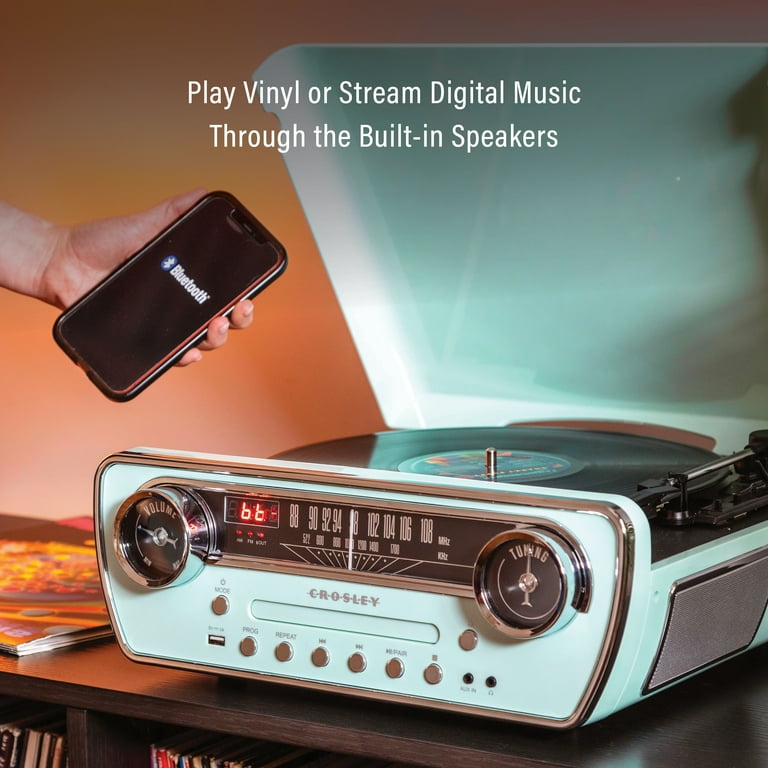 Crosley Powel 7-in-1 Vinyl Record Player Audio Turntables