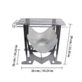 Dengmore Camping Stove Portable Charcoal Grill Stainless Steel Folding Wood Burning Stoves for Picnic BBQ Camp Hiking with Grill Grid Outdoor Tabletop Barbecue Picnics Smoker