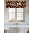 thumbnail image 6 of Hello Fall Valances for Windows Fall Maple Leaf Watercolor Retro Country Texture Kitchen Valance Curtain Rod Pocket Small Curtains for Cafe Bathroom Laundry Basement 42" x 18", 6 of 8