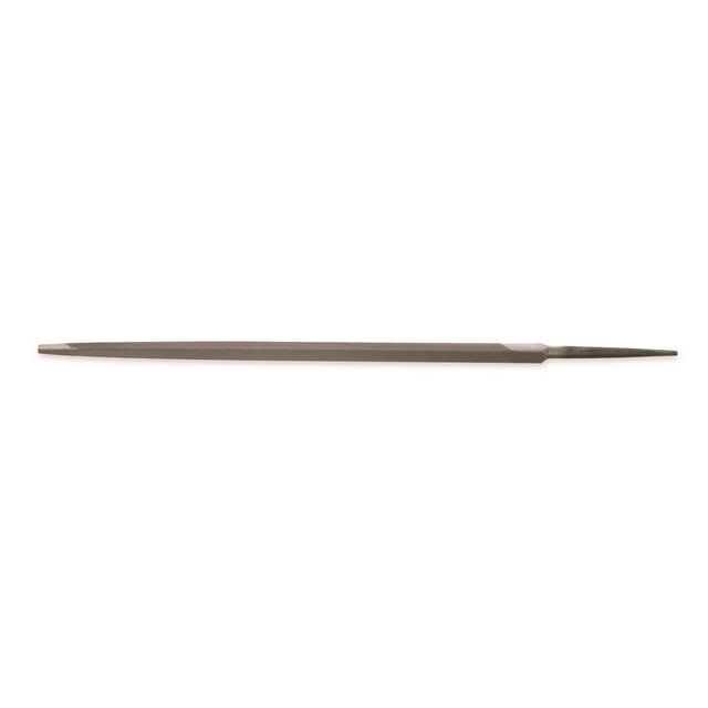 Crescent Nicholson 6" Triangle Single Cut Extra Slim Taper File with Red Handle - 21736NN