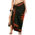thumbnail image 2 of HAPPY BAY Women's Beachwear Cover-Up Swimwear Sarong Pareo Summer Pareos Bathing Suit Coverup Vacation Long Swim Wrap for Women One Size Sun, Black, 2 of 4