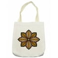thumbnail image 1 of Mandala Tote Bag, Floral Motif Geometric Colorful Petals Curvy Elliptic Design Traditional Art, Cloth Linen Reusable Bag for Shopping Books Beach and More, 16.5" X 14", Cream, by Ambesonne, 1 of 2