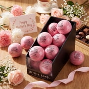 Body & Earth Bath Bombs Gift Sets for Women - Cherry Blossom Handmade Fizzies Shower Bubble Bombs for Relaxing, 10 X 3.5 oz