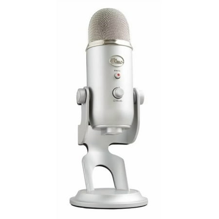 Blue Yeti USB Microphone for PC, Mac, Gaming, Recording, Streaming, Podcasting, Plug and Play, Silver