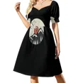 thumbnail image 3 of Vestido sin mangas de disco de vinilo retro japonés, vestidos de noche para damas, vestido para embarazadas, vestido de cóctel., 3 of 7