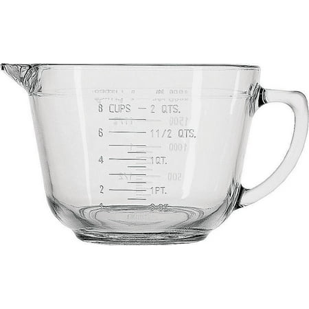 Anchor Hocking 81605L11 Measuring Cups, Batter Bowl, Glass, 2 Qt