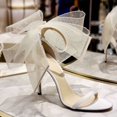 thumbnail image 4 of 2024 Spring New Transparent Heels Rhinestone Special-shaped Heel Sandals Women Beautiful Sexy Fairy Wind Crystal Sandals FGS, 4 of 7