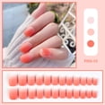 thumbnail image 2 of Dengmore Wearing Nail Wholesale Long Trapezoid Blush Chain Checkerboard Camellia Wearable Nail Art, 2 of 2